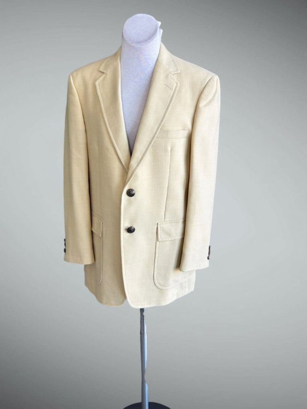 Botany 500 Men's Vintage Yellow Union Made Sport Coat Yacht Blazer Size 40R